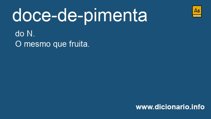 Significado de doce-de-pimenta