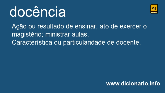 Significado de docncia