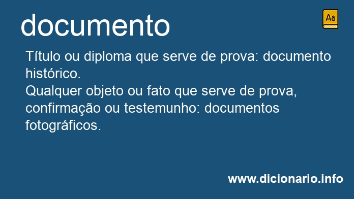 Significado de documento