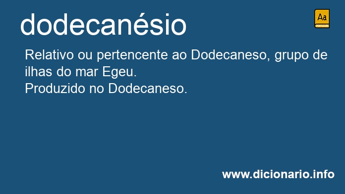 Significado de dodecansio