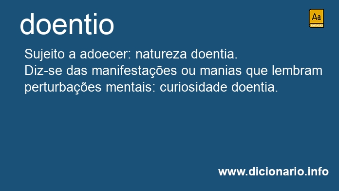 Significado de doentia