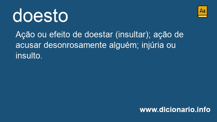 Significado de doesto