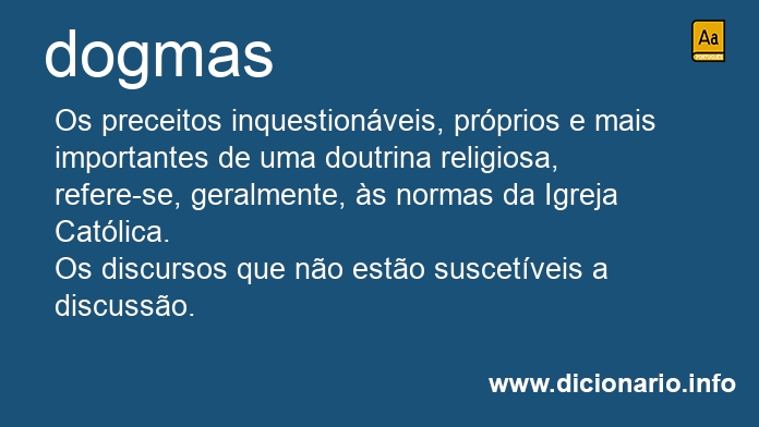 Significado de dogmas