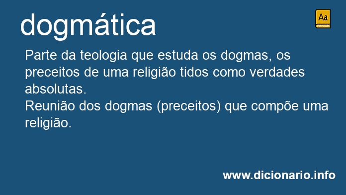 Significado de dogmtica