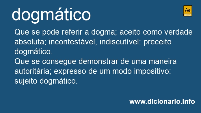 Significado de dogmtico