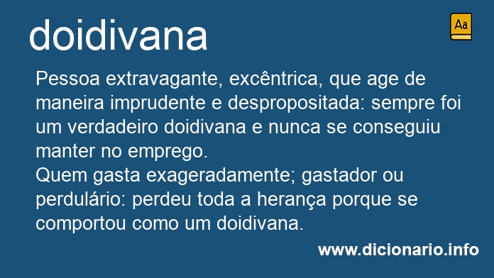 Significado de doidivana