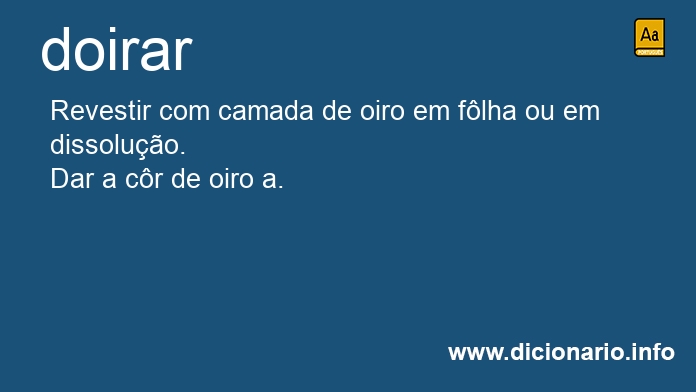 Significado de doirar