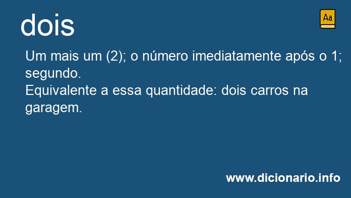 Significado de dois