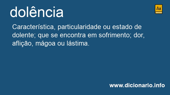 Significado de dolncia