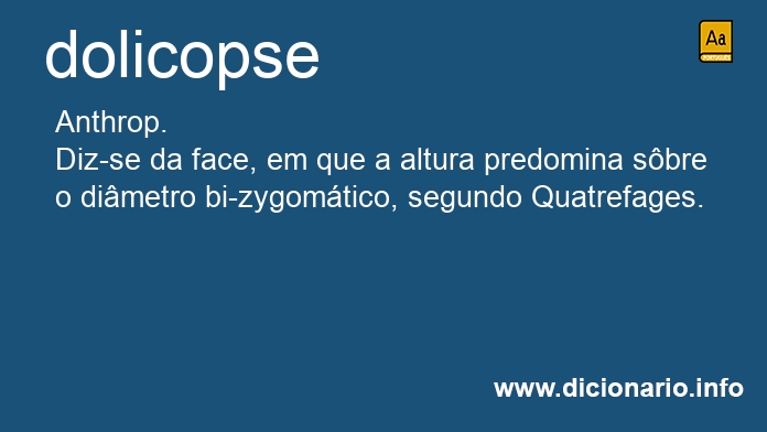 Significado de dolicopse