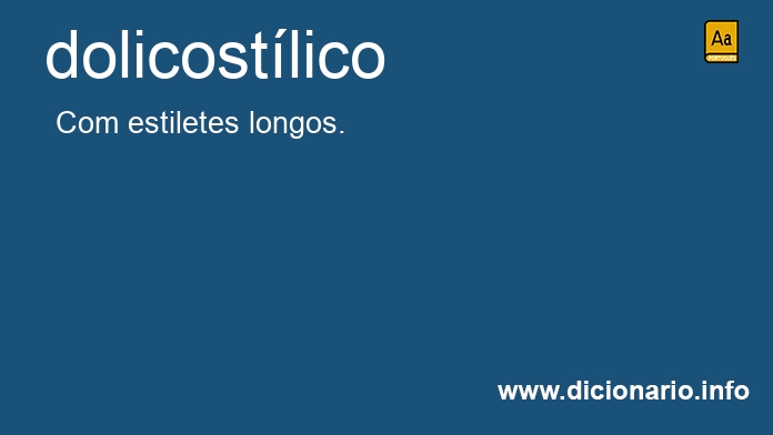 Significado de dolicostlico