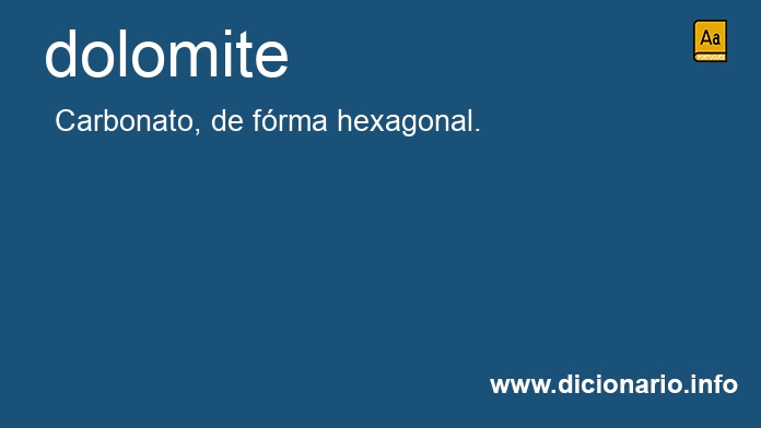 Significado de dolomite