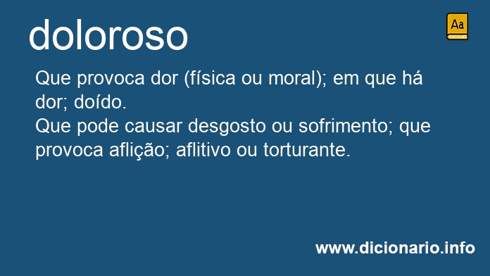 Significado de doloroso