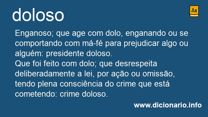 Significado de dolosa