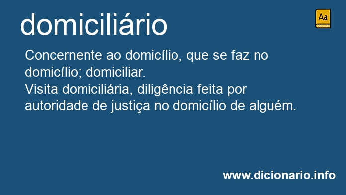 Significado de domicilirio
