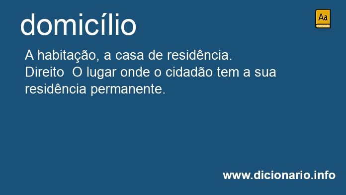 Significado de domiclio