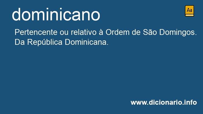 Significado de dominicano
