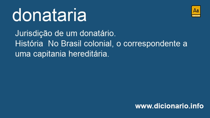 Significado de donataria
