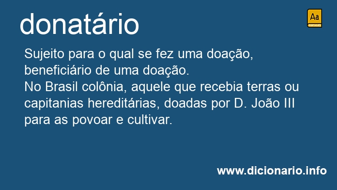Significado de donatrio