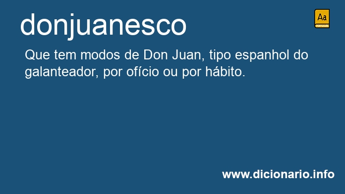 Significado de donjuanescos