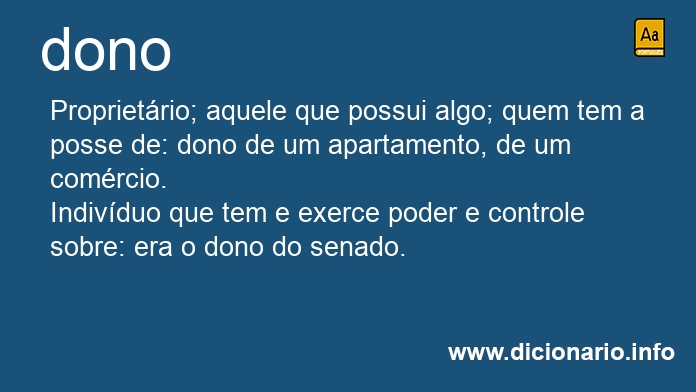 Significado de dono