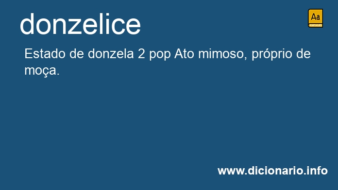 Significado de donzelice