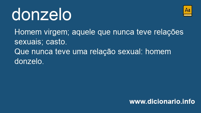 Significado de donzelo