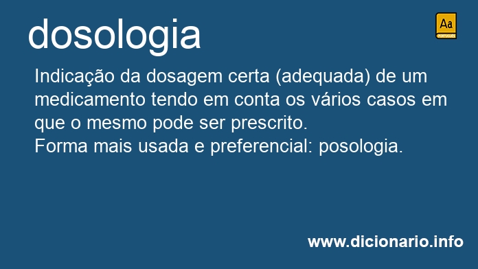 Significado de dosologia