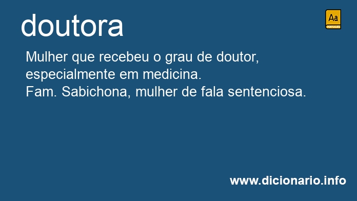 Significado de doutora