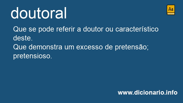 Significado de doutoral