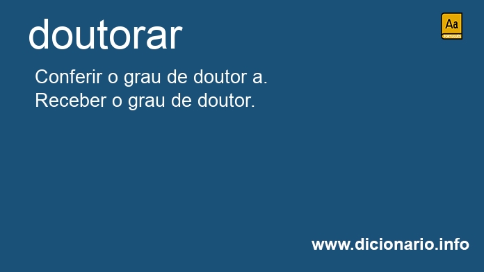 Significado de doutorar