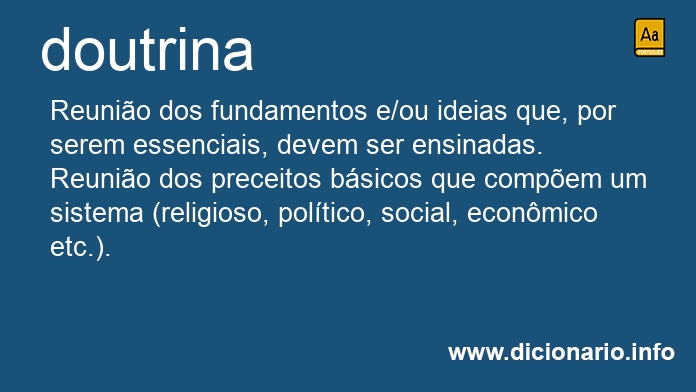 Significado de doutrina