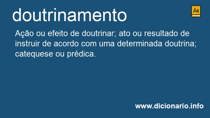 Significado de doutrinamento