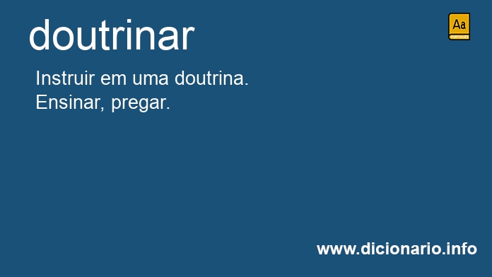 Significado de doutrinar