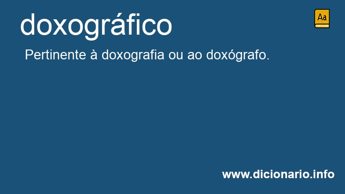 Significado de doxogrficos