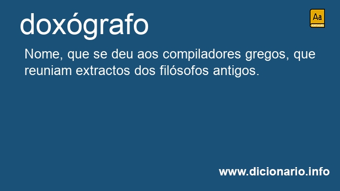 Significado de doxgrafos