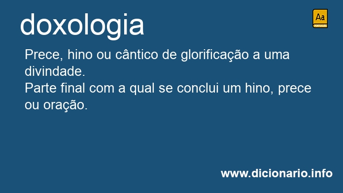 Significado de doxologia