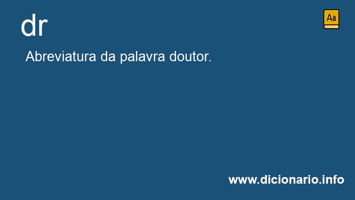 Significado de dr