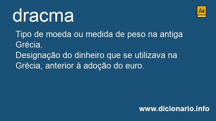 Significado de dracma