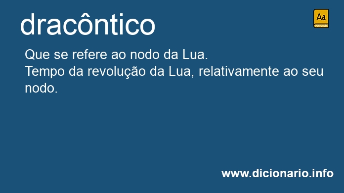 Significado de dracntico