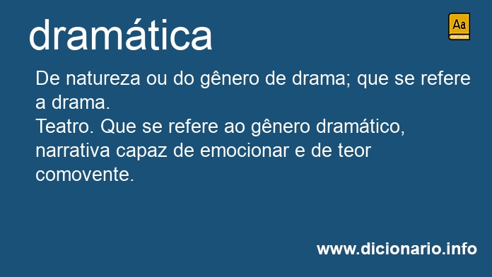 Significado de dramticas