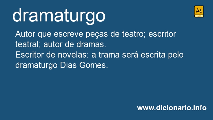 Significado de dramaturgos