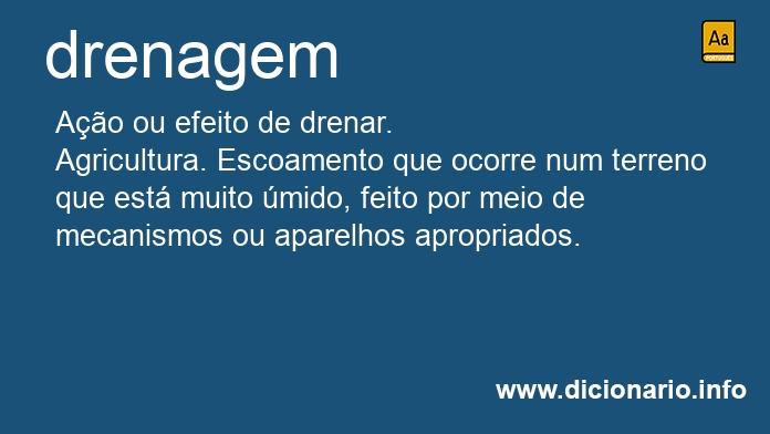 Significado de drenagem