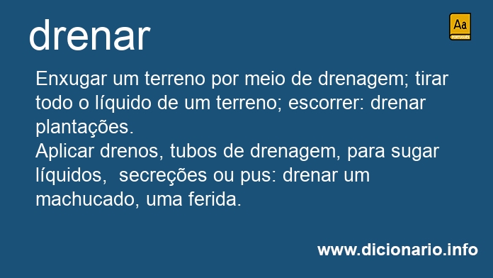 Significado de drenar