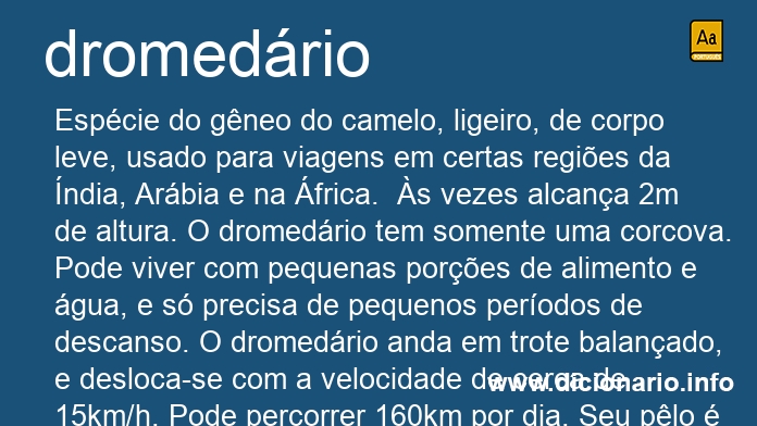 Significado de dromedria