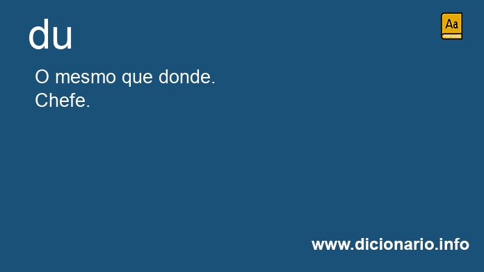 Significado de du