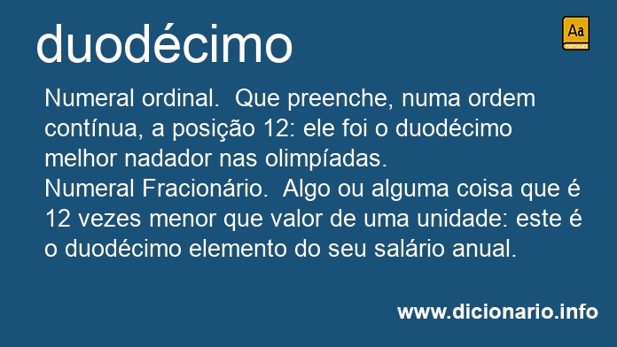 Significado de duodcimos