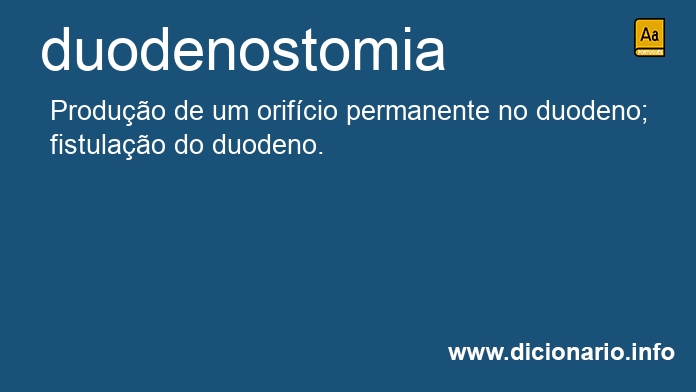 Significado de duodenostomia