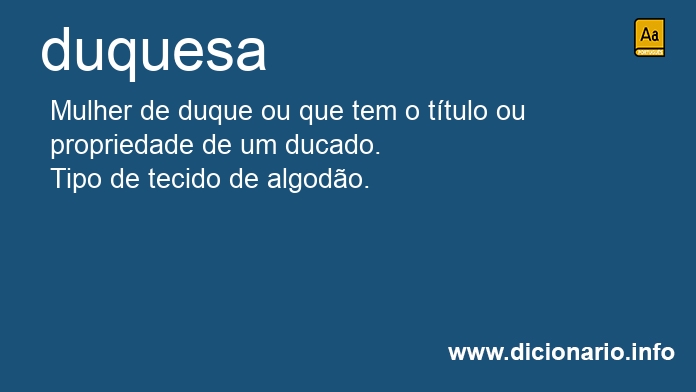 Significado de duquesa