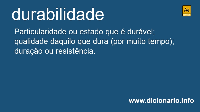 Significado de durabilidade